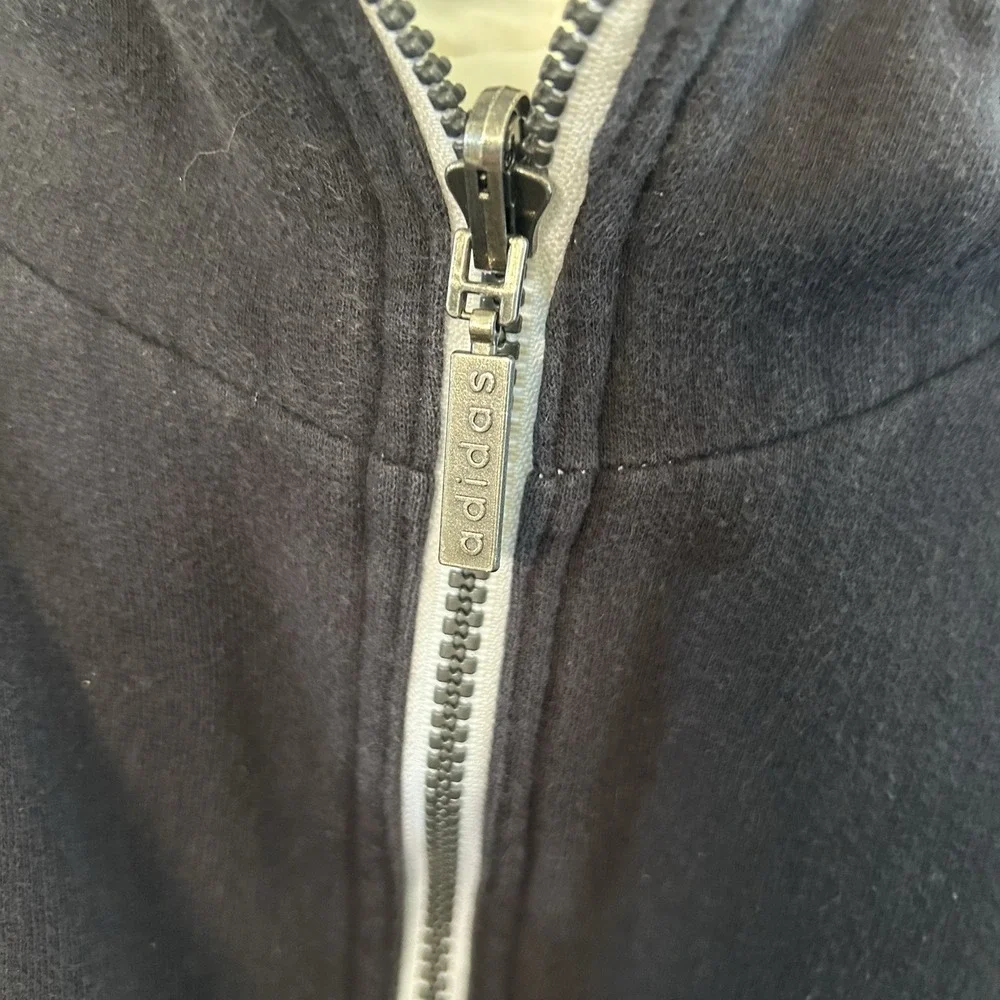 Vintage Y2K Adidas Men's Reversible Hooded Puffer Jacket XXL Retro White‎ Black